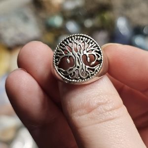 925 Sterling Silver Tree of Life Ring Size 5.5